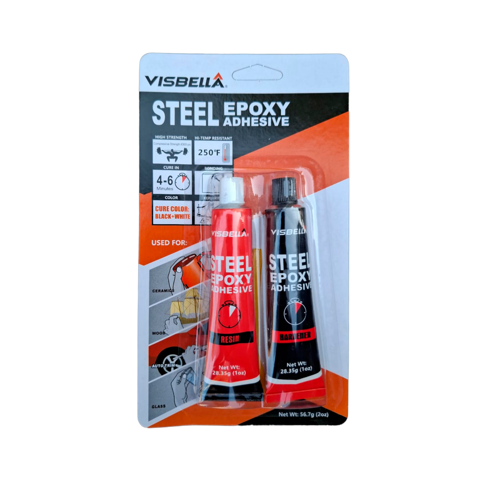 Epoxy Steel (white + black)