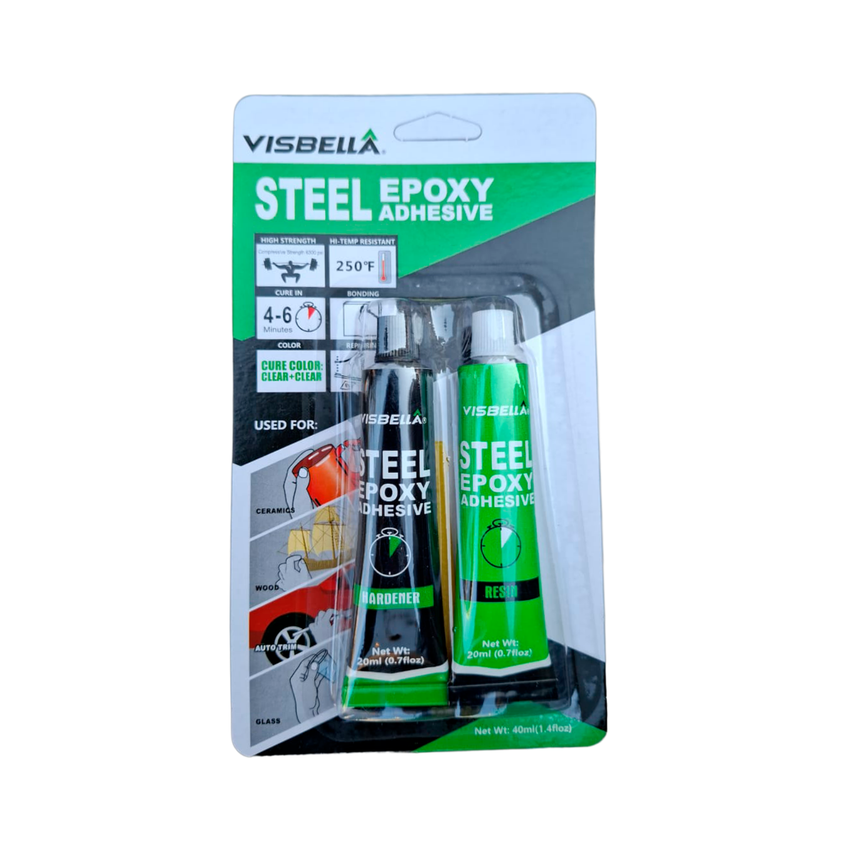 Epoxy Steel 40 ml (clear+clear)